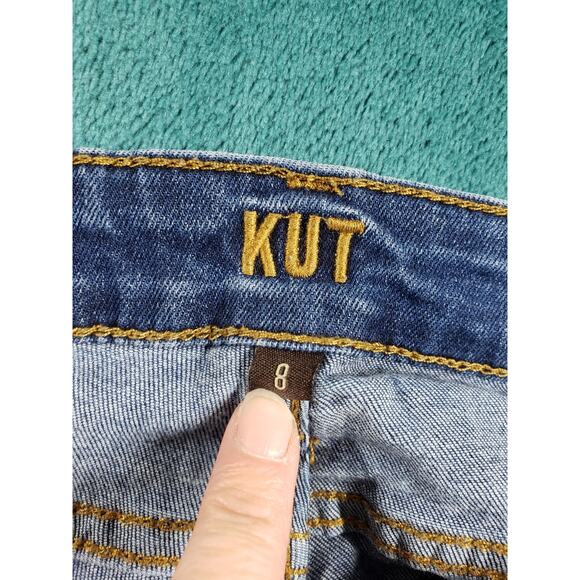 Kut From The Kloth Jeans Size 8 Womens Blue Stretch Mid Rise Slouchy Boyfriend - Picture 4 of 13